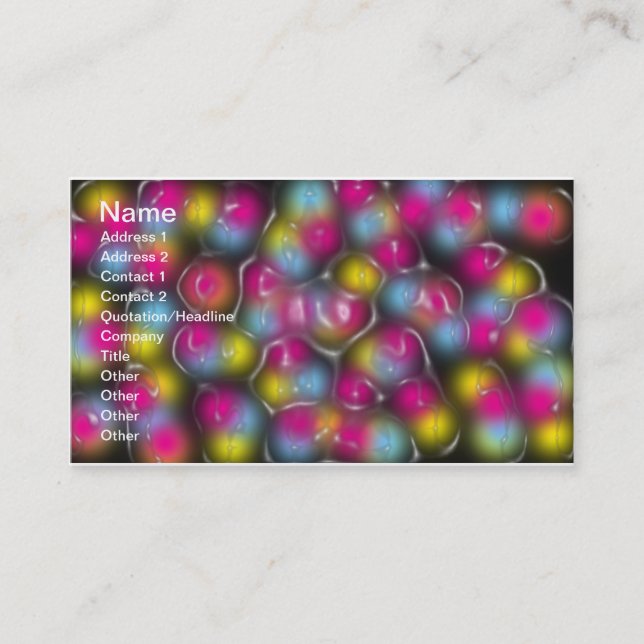 Plastic Colour Business Card (Front)