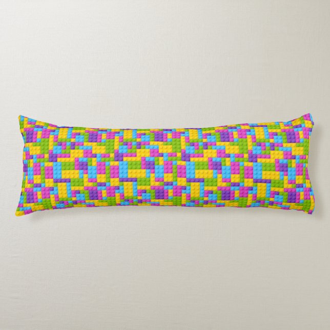 Plastic Construction Blocks Pattern Body Cushion (Front)