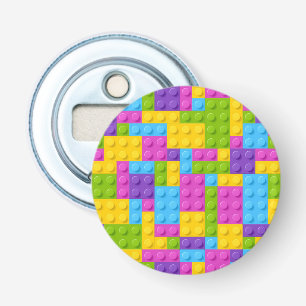 Plastic Construction Blocks Pattern Bottle Opener