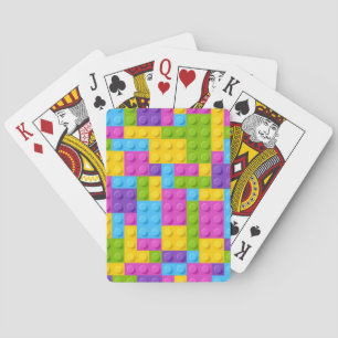 Plastic Construction Blocks Pattern Playing Cards