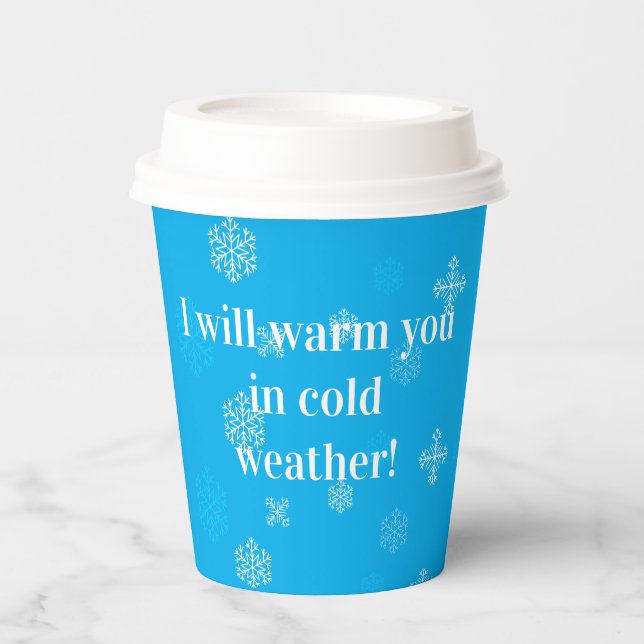 Plastic cup with a snow pattern  (Front)