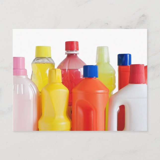 plastic detergent bottles postcard (Front)
