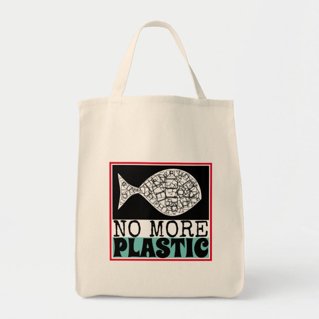 Plastic Fish, Climate Change Bag for Life (Front)