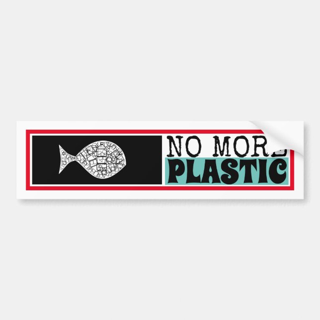 Plastic Fish, Climate Change Bumper Sticker (Front)