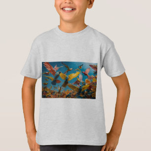 Plastic Flight: Dreams in Synthetic Sky T-Shirt
