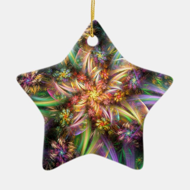 Plastic Flower Spiral Ceramic Tree Decoration (Front)