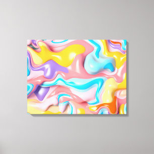 Plastic Fluid Shapes Canvas Print