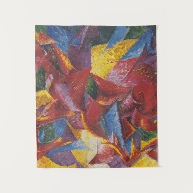 Plastic forms of a horse - Umberto Boccioni Tapestry (Front)