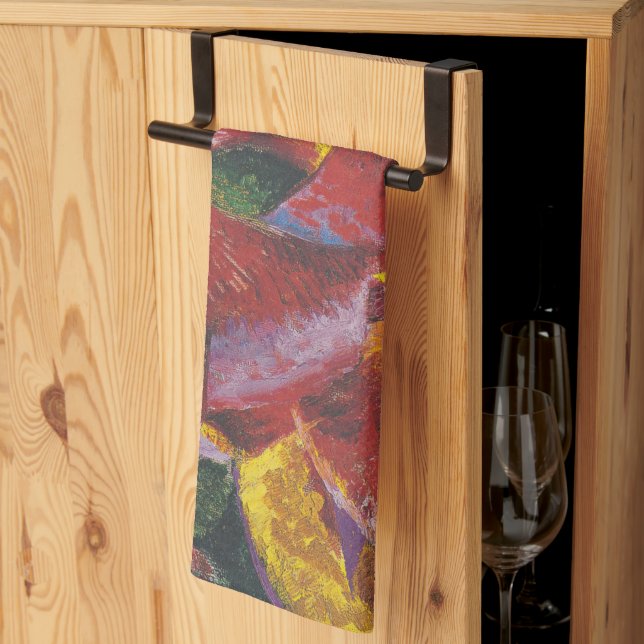Plastic forms of a horse - Umberto Boccioni Tea Towel (Thirds Fold)