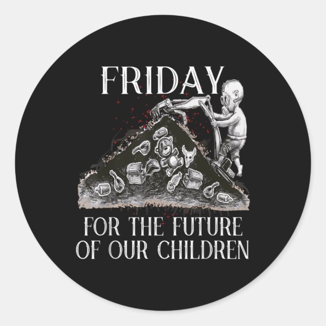 Plastic-free Environmental Protection Climate Chan Classic Round Sticker (Front)
