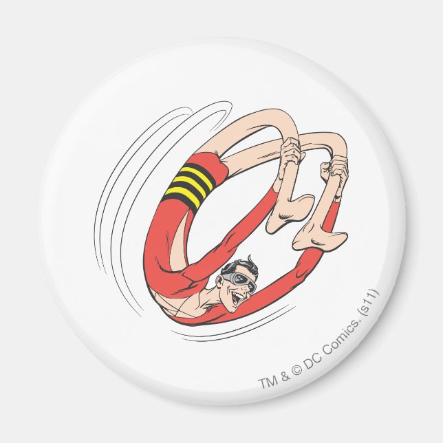 Plastic Man Backbend Wheel Magnet (Front)