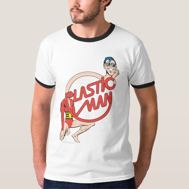 Plastic Man Rubberneck Sign T-Shirt (Front)