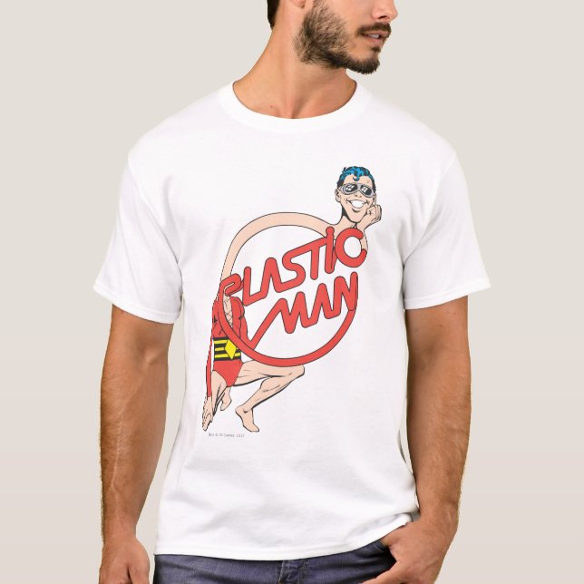 Plastic Man Rubberneck Sign T-Shirt (Front)