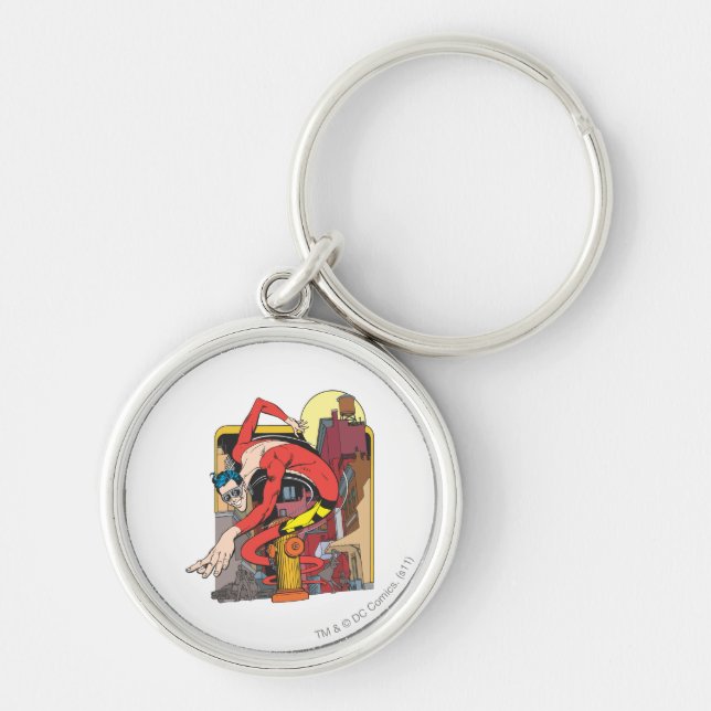 Plastic Man Shape-Shifts in the City Key Ring (Front)