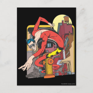 Plastic Man Shape-Shifts in the City Postcard