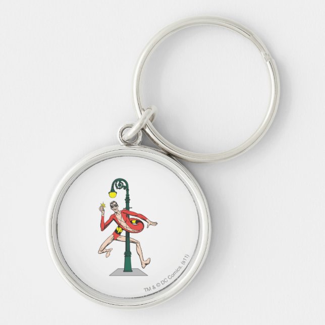 Plastic Man Wraps Streetlamp Key Ring (Front)