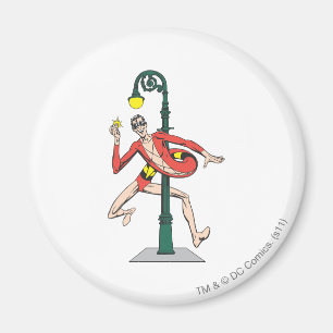 Plastic Man Wraps Streetlamp Magnet