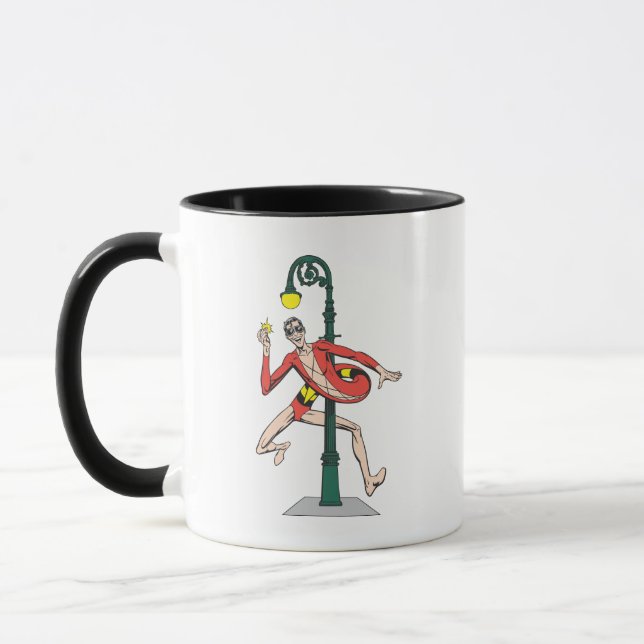 Plastic Man Wraps Streetlamp Mug (Left)