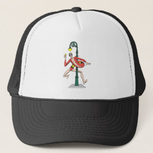 Plastic Man Wraps Streetlamp Trucker Hat