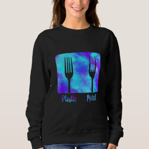 Plastic Metal Fork Rock On Heavy Metal Music 2 Sweatshirt