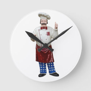 Plastic Model Chef Round Clock