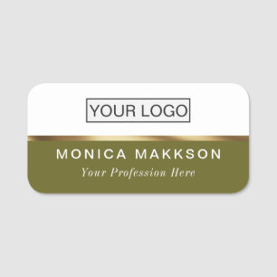 Plastic Name Tag Magnetic or Pin Custom Logo
