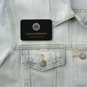 Plastic Name Tag Magnetic or Pin Custom Logo