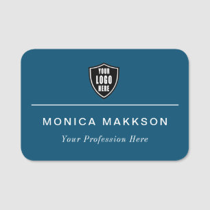 Plastic Name Tag Magnetic or Pin Custom Logo