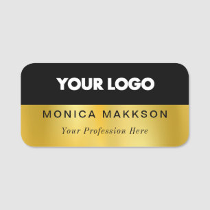 Plastic Name Tag Magnetic or Pin Custom Logo