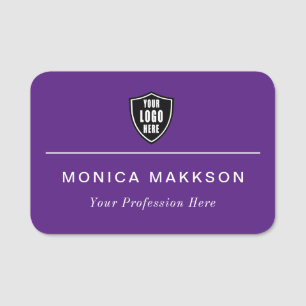 Plastic Name Tag Magnetic or Pin Custom Logo