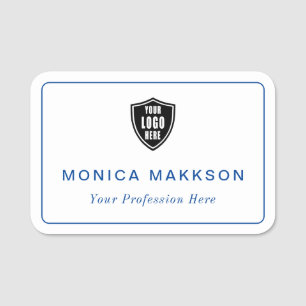 Plastic Name Tag Magnetic / Pin Custom Logo