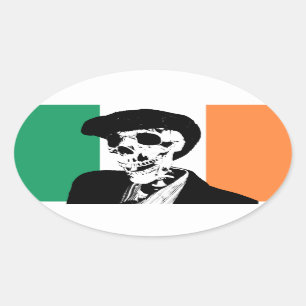 Plastic Paddy Pogue Small Window Oval Sticker