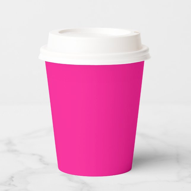 Plastic Pink Paper Cups (Front)