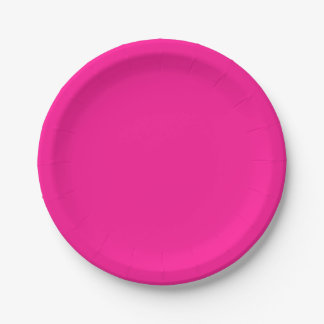 Plastic Pink Paper Plate