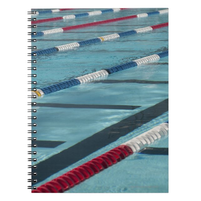 Plastic separators in a swimming pool creating spiral notebook (Front)