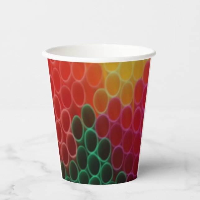 Plastic Straws  Paper Cups (Front)