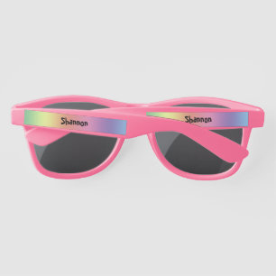 Plastic Sunglasses - Rainbow Hues and 