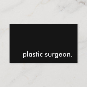 plastic surgeon. business card
