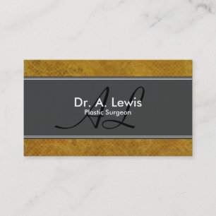 Plastic Surgeon Business Card - Monogram