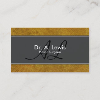 Plastic Surgeon Business Card - Monogram
