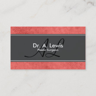 Plastic Surgeon Business Card - Monogram