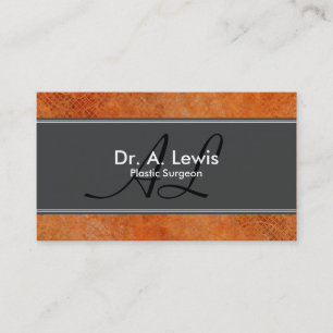 Plastic Surgeon Business Card - Monogram