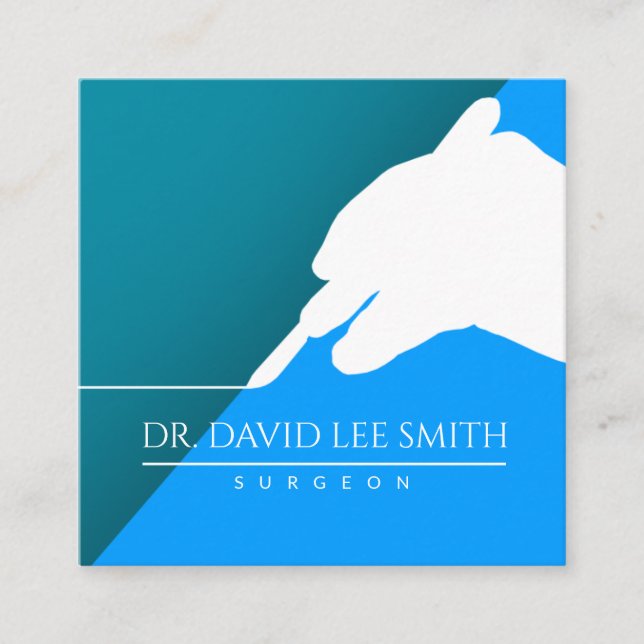 Plastic surgeon / Doctor / Surgeon assistant Squar Square Business Card (Front)