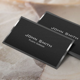 Plastic Surgeon Professional Carbon Fibre Elegant Business Card