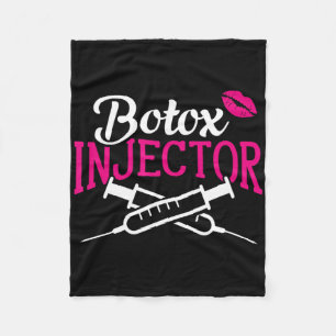 Plastic Surgery Cosmetic Nurse Lips Injector Botox Fleece Blanket