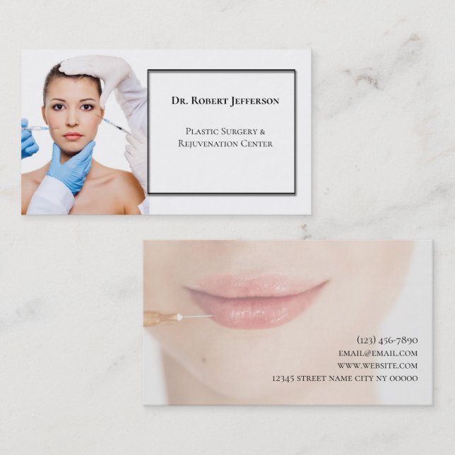 Plastic Surgery & Rejuvenation Centre Business Card (Front/Back)