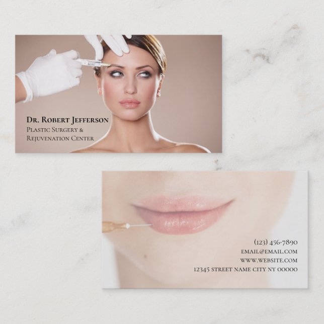 Plastic Surgery & Rejuvenation Centre Business Card (Front/Back)