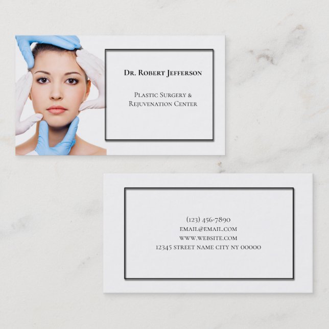 Plastic Surgery & Rejuvenation Centre Business Card (Front/Back)