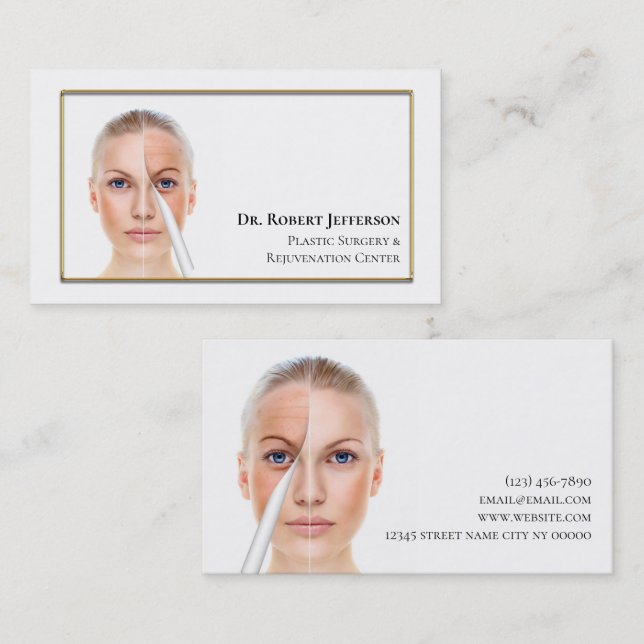 Plastic Surgery & Rejuvenation Centre Business Card (Front/Back)