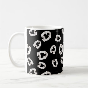Plastic Vampire Teeth - Black Coffee Mug